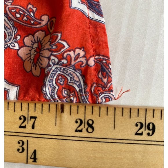 Croft & Barrow Womens Red Relaxed Cotton Top with a Banded Split Neck Size 1X - Picture 10 of 11